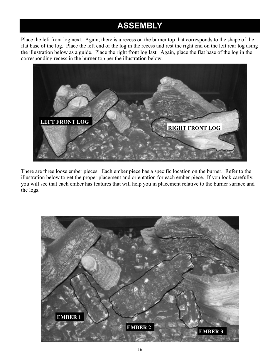 Assembly | Harman Stove Company FireLuxe Direct Vent Gas Stove With Top Cooking Burner System User Manual | Page 16 / 32