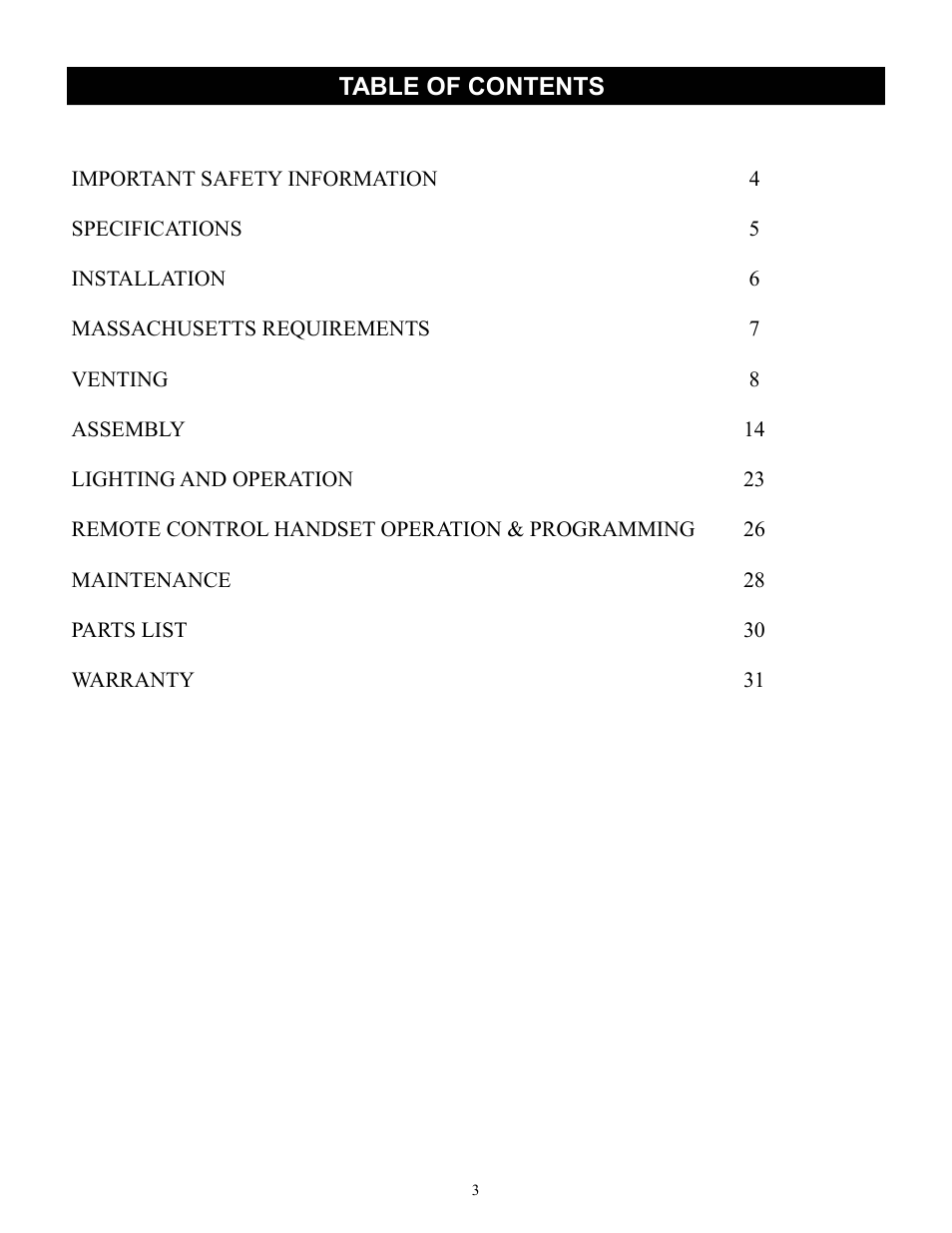 Harman Stove Company FireLuxe Direct Vent Gas Stove With Top Cooking Burner System User Manual | Page 3 / 32
