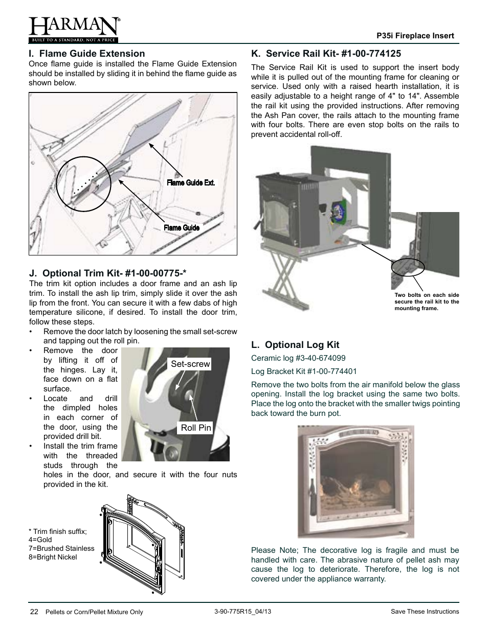Harman Stove Company P35I User Manual | Page 22 / 50