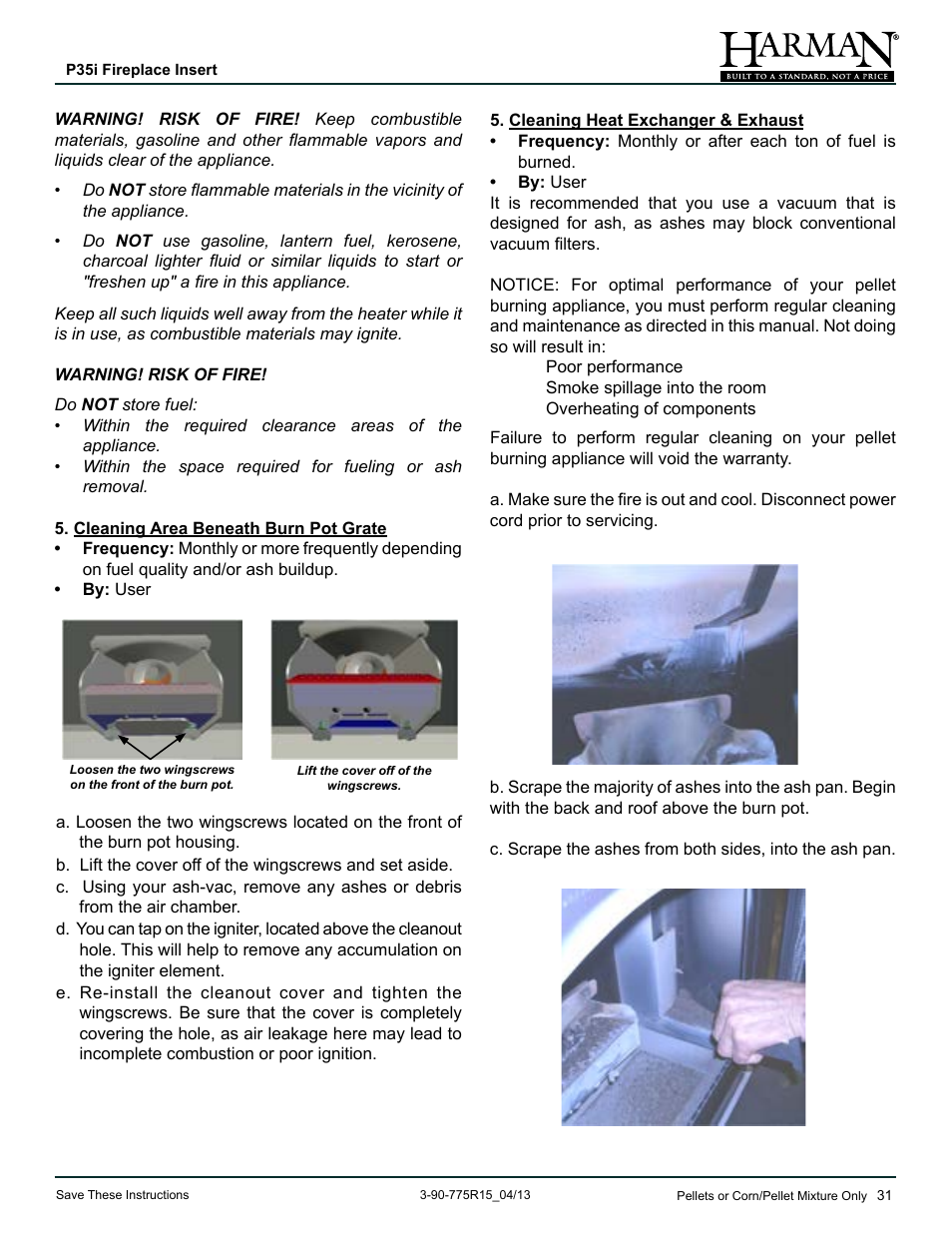 Harman Stove Company P35I User Manual | Page 31 / 50