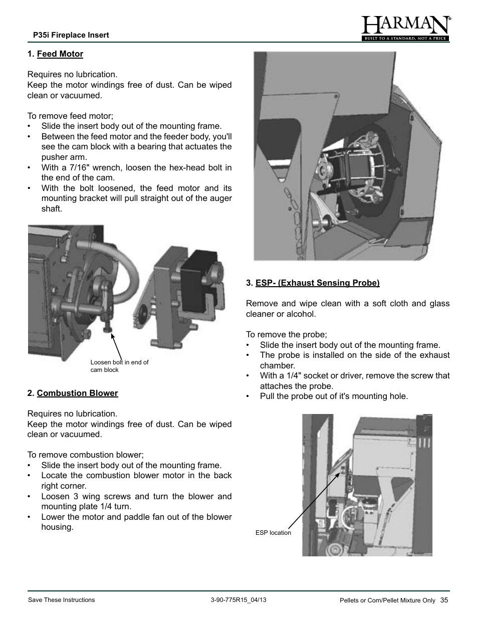 Harman Stove Company P35I User Manual | Page 35 / 50