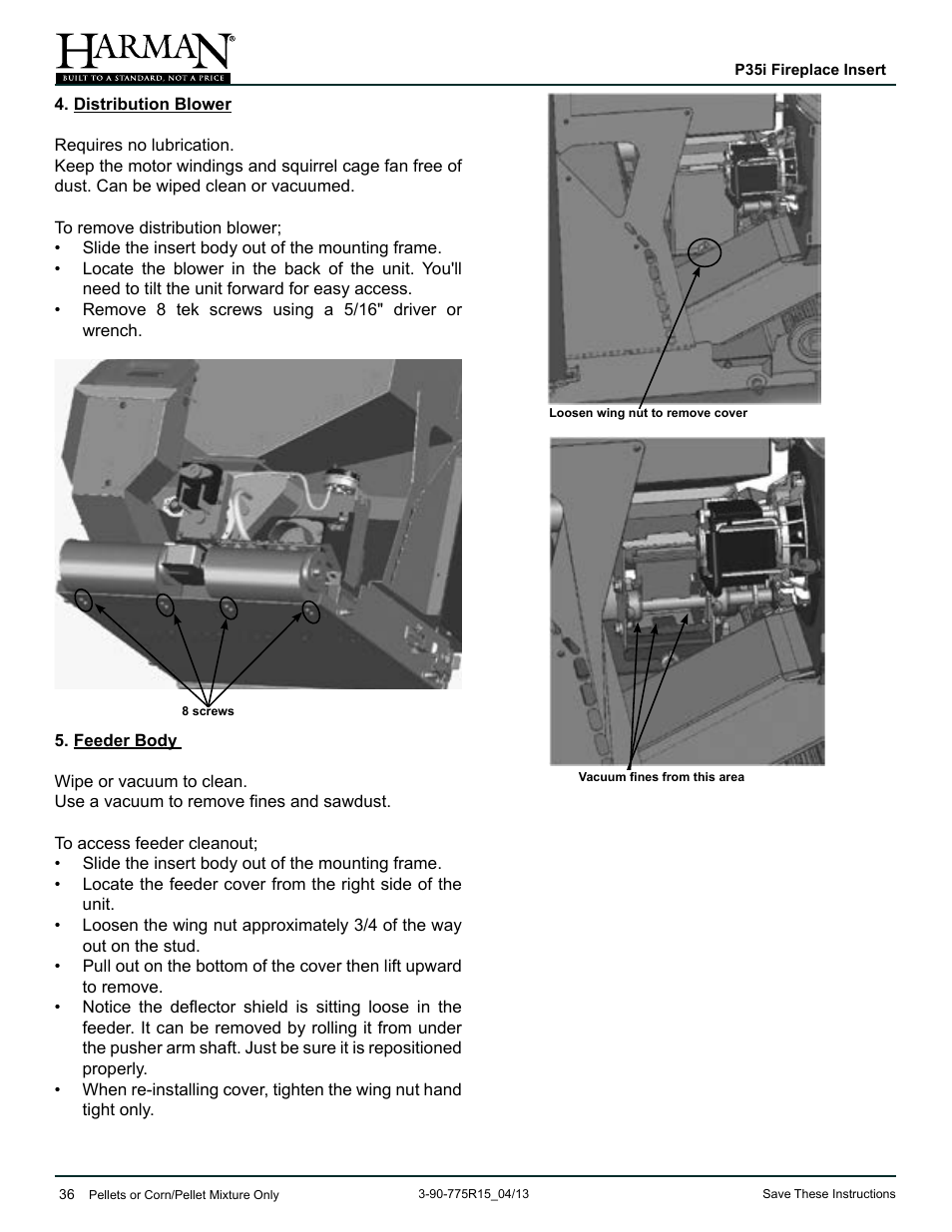 Harman Stove Company P35I User Manual | Page 36 / 50