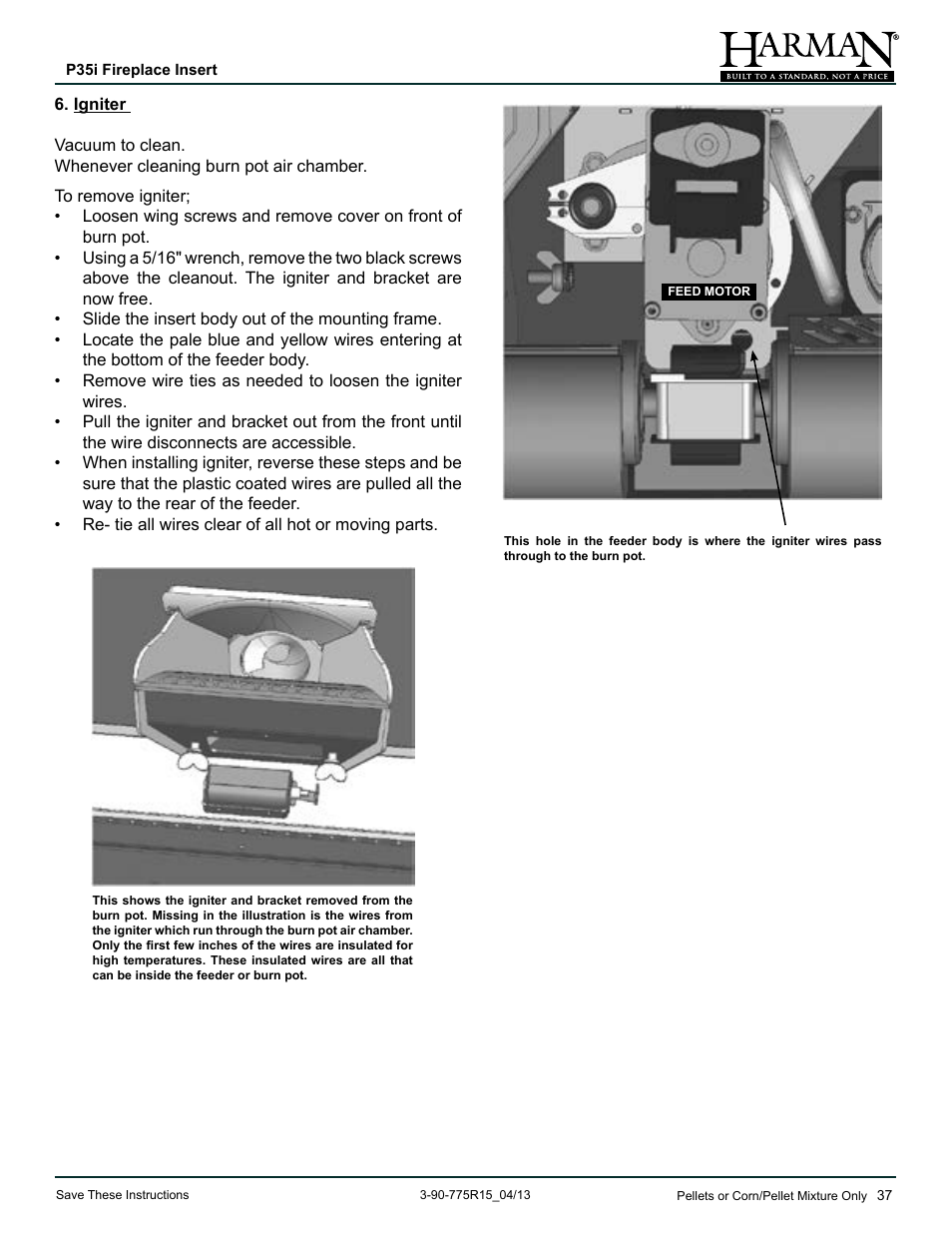 Harman Stove Company P35I User Manual | Page 37 / 50