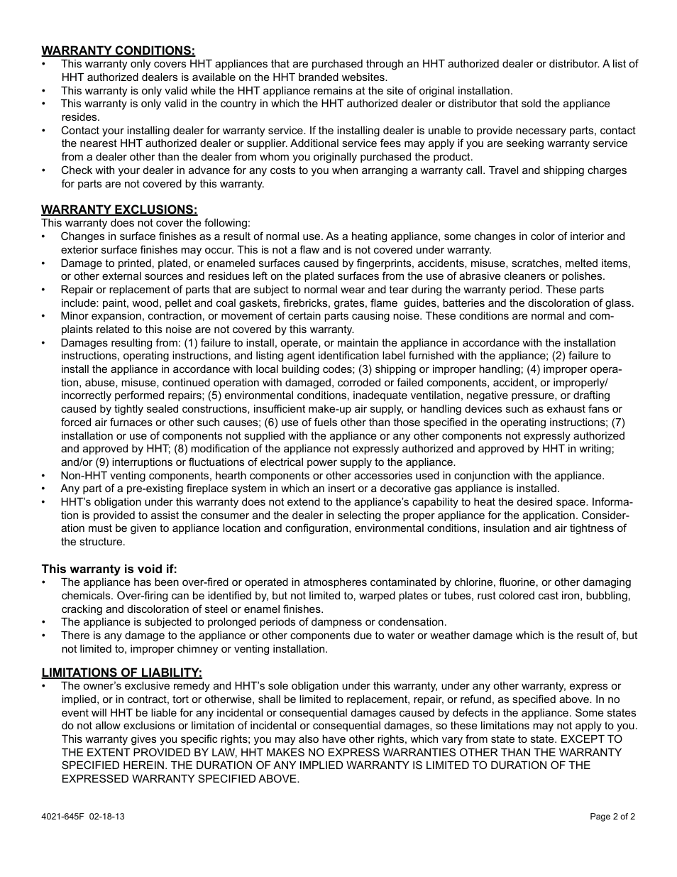 Harman Stove Company P35I User Manual | Page 47 / 50