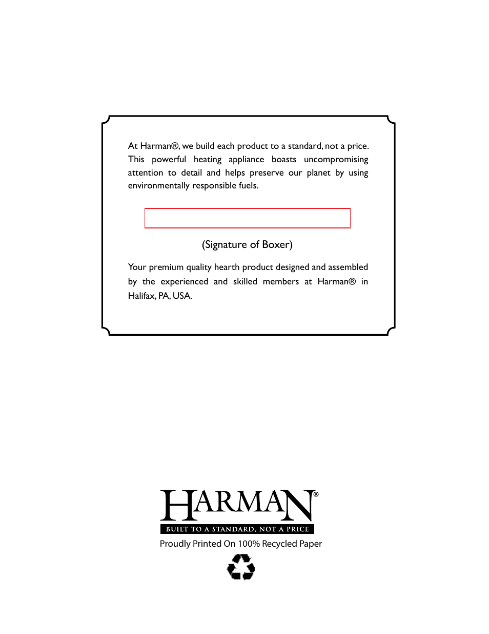 Harman Stove Company P35I User Manual | Page 50 / 50