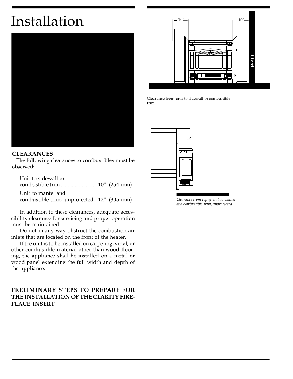 Installation | Harman Stove Company 828i User Manual | Page 5 / 23