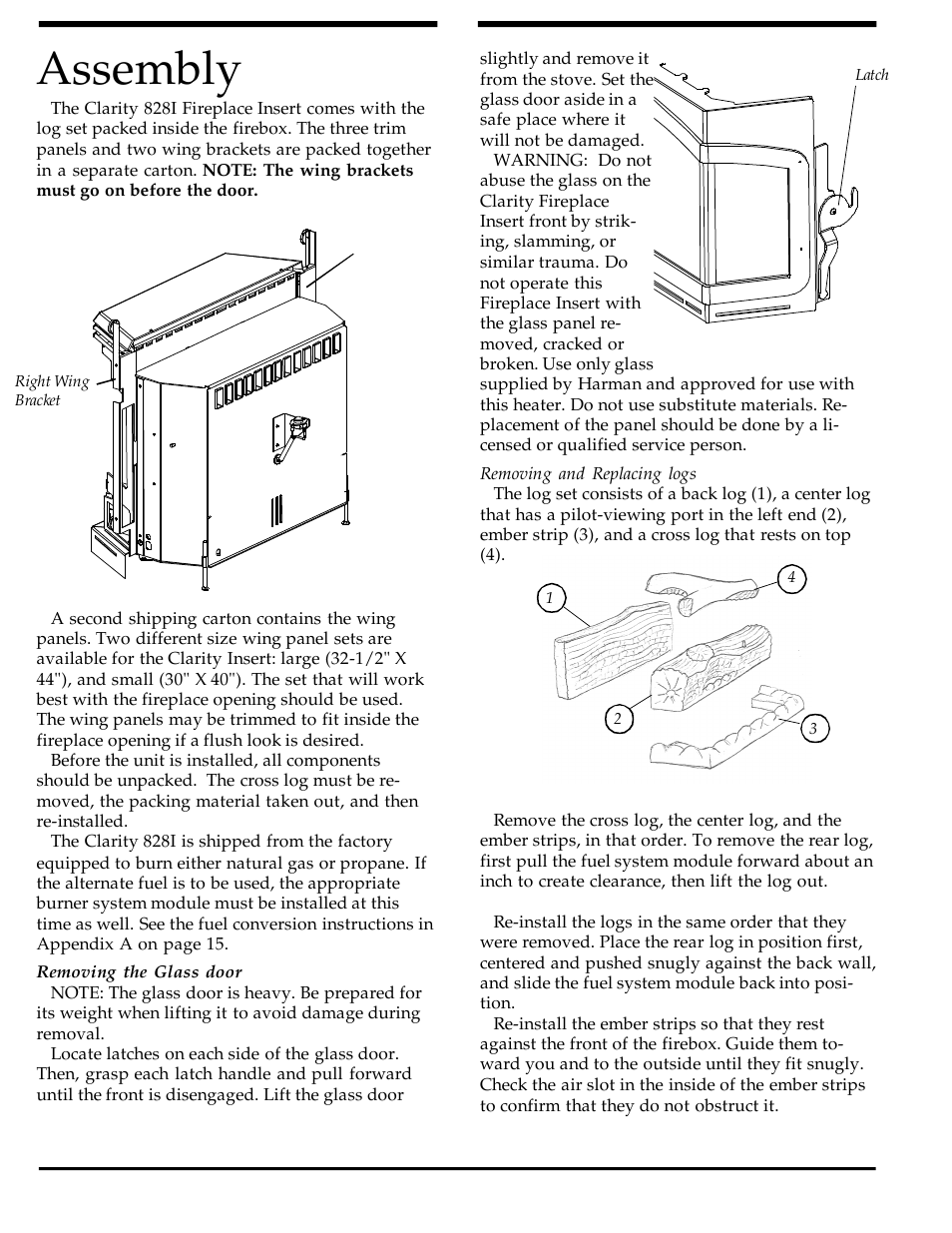 Assembly | Harman Stove Company 828i User Manual | Page 7 / 23