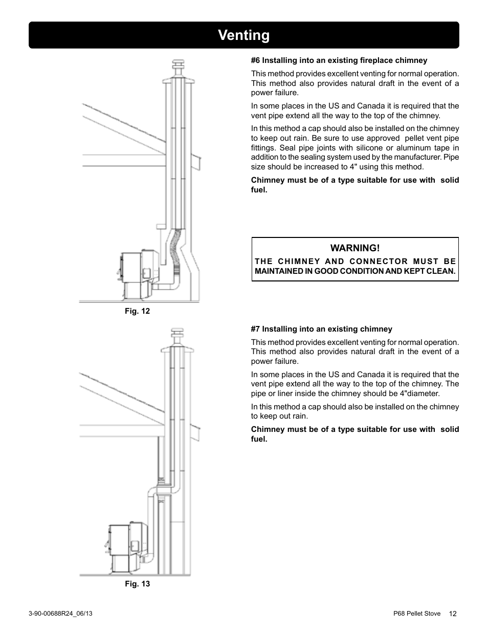 Venting | Harman Stove Company HARMAN P68 User Manual | Page 12 / 42