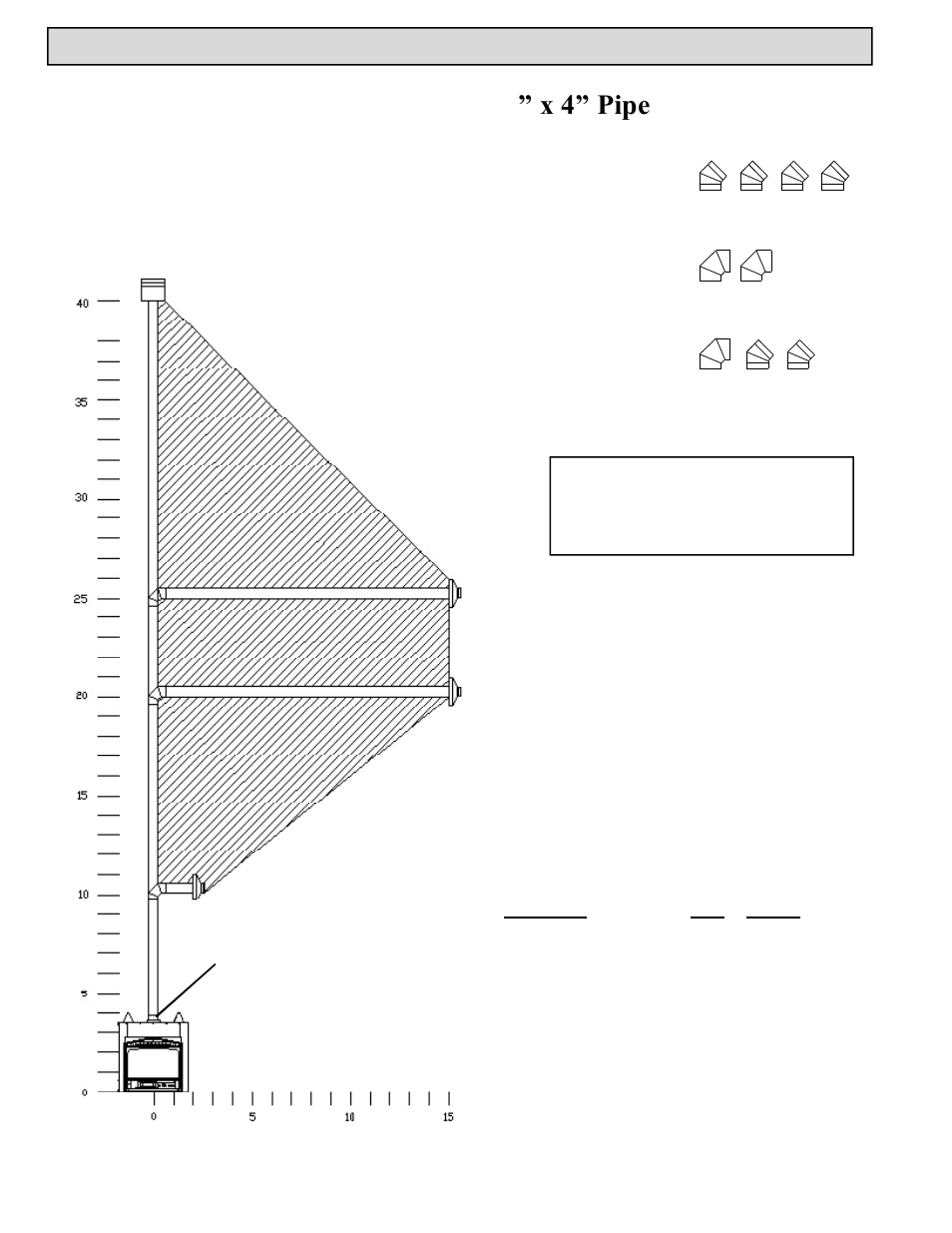 Venting, Venting with 6, X 4” pipe | Harman Stove Company HB 38 DV User Manual | Page 22 / 46