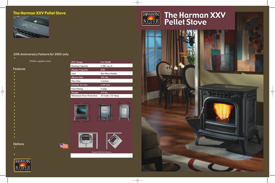 Harman Stove Company XXV User Manual | 2 pages