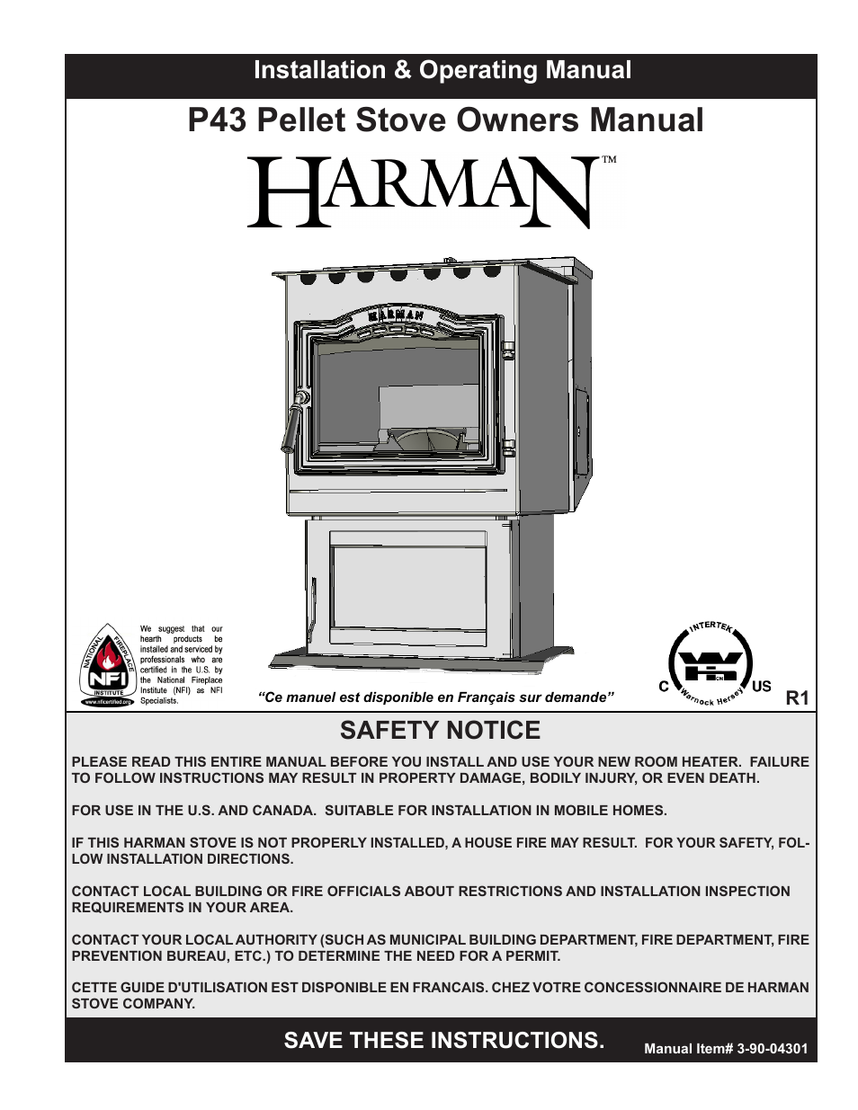 Harman Stove Company P43 User Manual | 32 pages