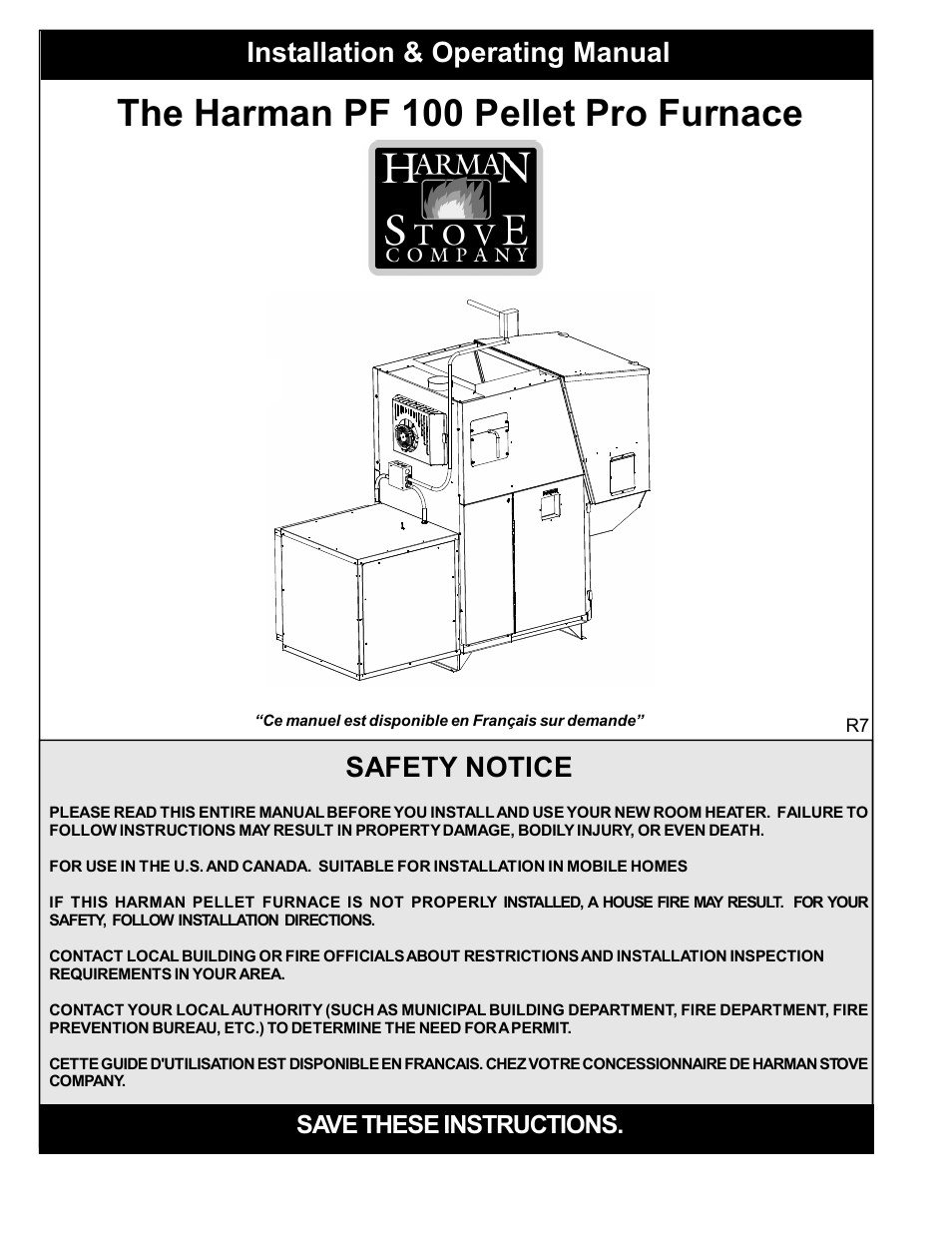 Harman Stove Company PF 100 User Manual | 41 pages