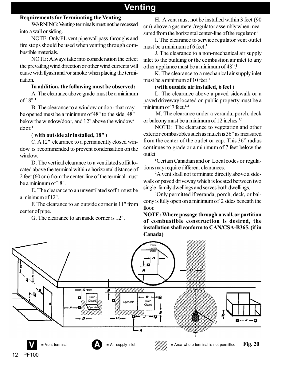 Venting | Harman Stove Company PF 100 User Manual | Page 12 / 41