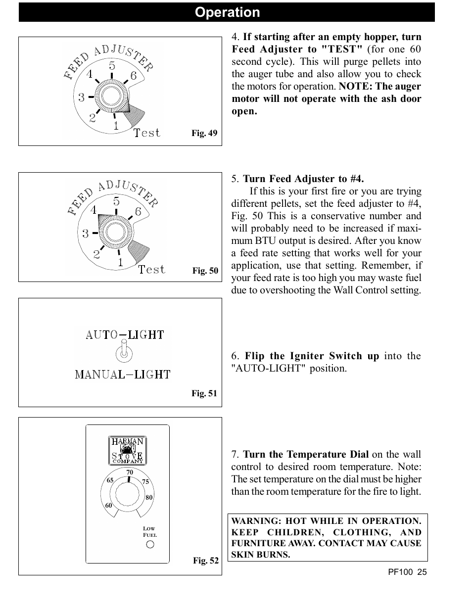 Operation | Harman Stove Company PF 100 User Manual | Page 25 / 41