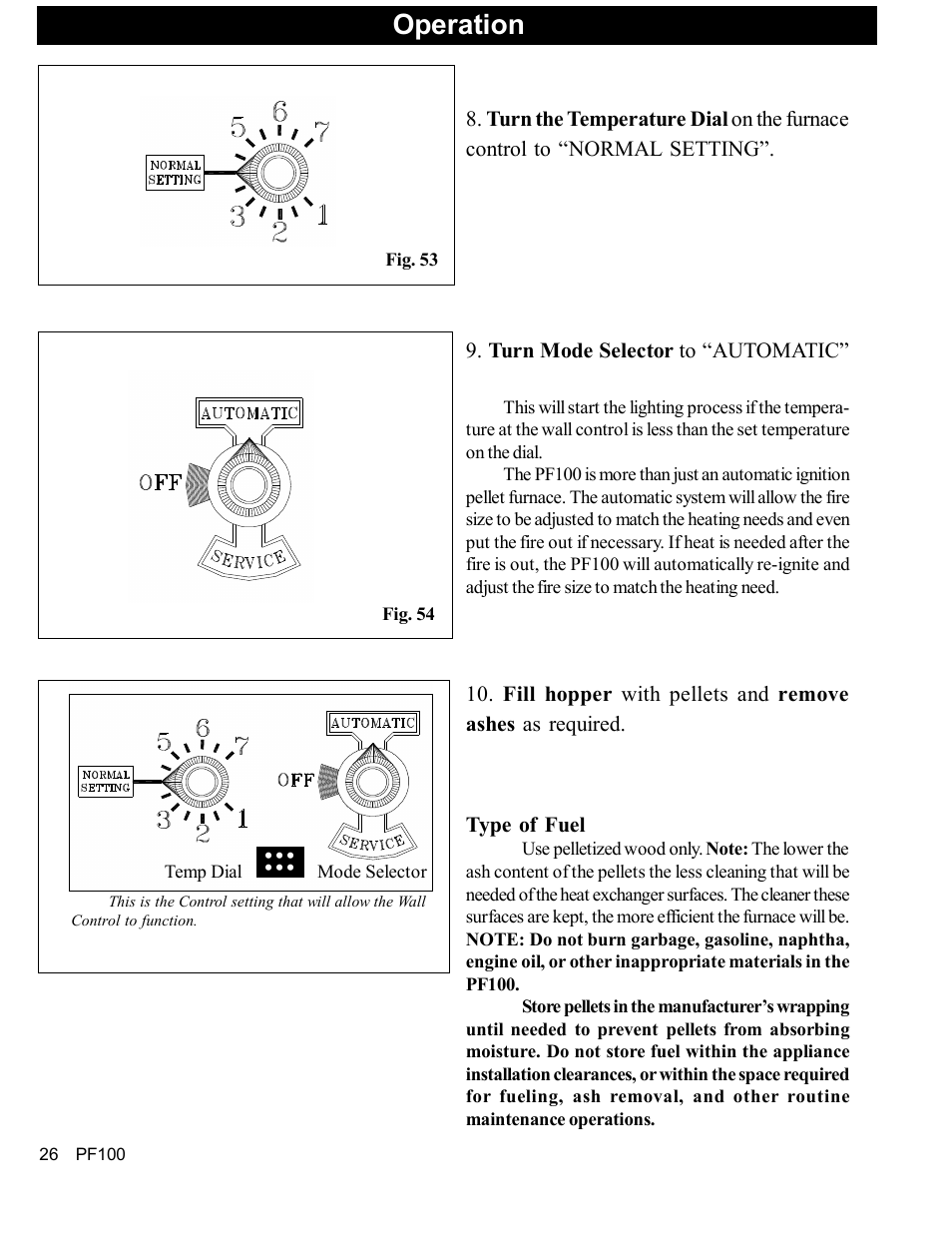 Operation | Harman Stove Company PF 100 User Manual | Page 26 / 41