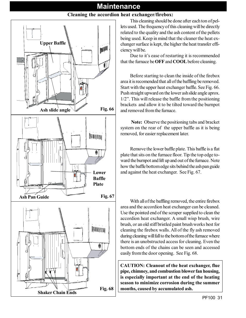 Maintenance | Harman Stove Company PF 100 User Manual | Page 31 / 41
