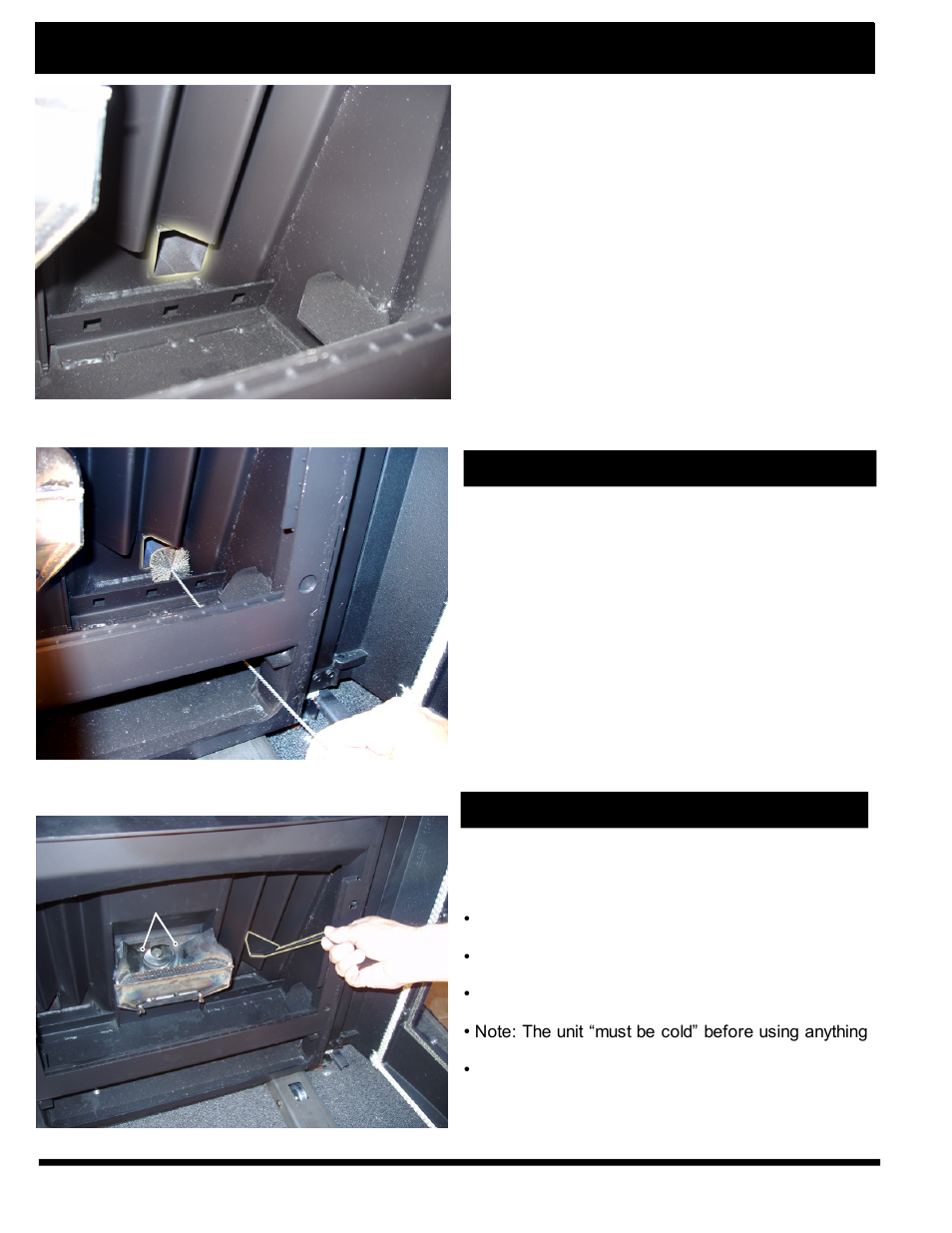 Maintenance - cleaning | Harman Stove Company The Harman Accentra Pellet Insert User Manual | Page 29 / 37