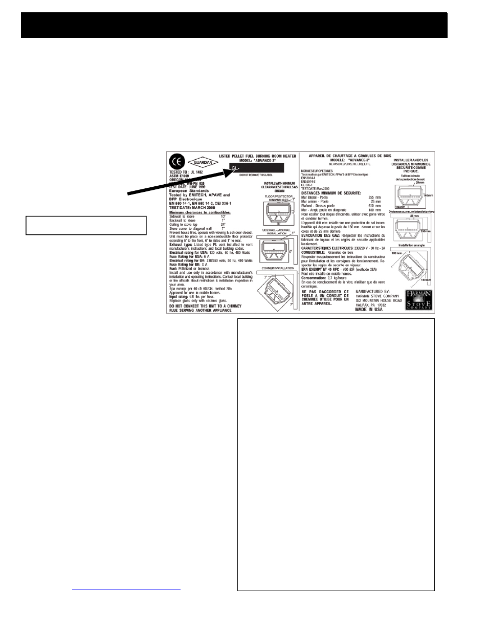 Harman Stove Company Advance Pellet Stove User Manual | Page 2 / 31