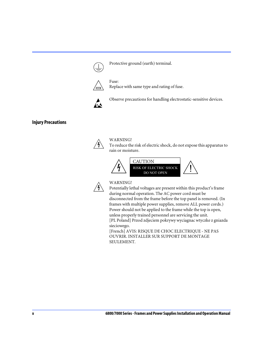 Injury precautions | Harris Performance 7000 User Manual | Page 12 / 76