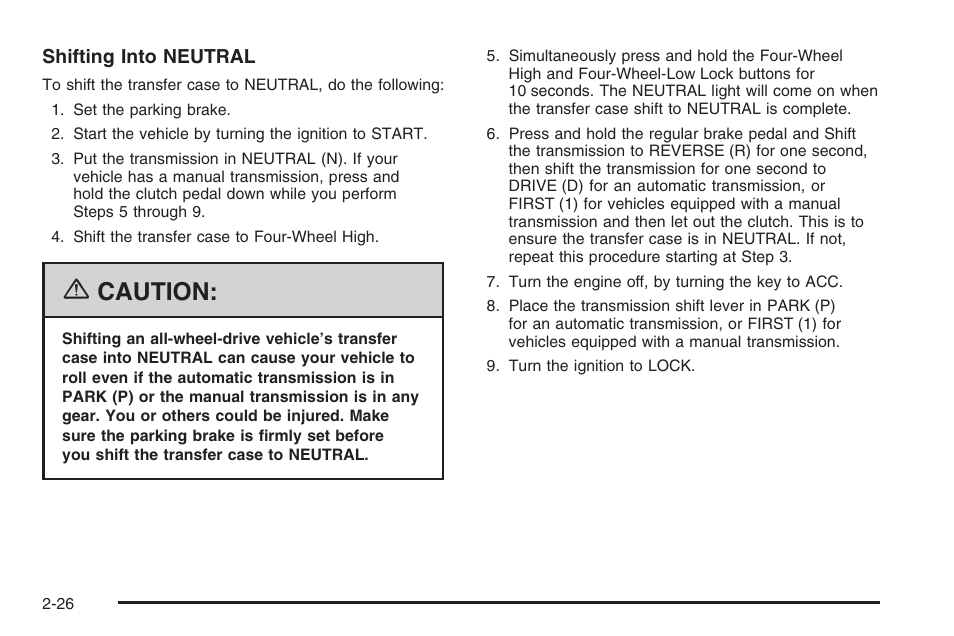 Caution | Hummer 2006 H3 User Manual | Page 102 / 420