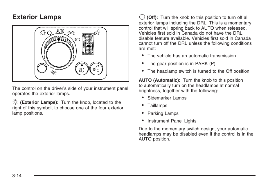 Exterior lamps, Exterior lamps -14 | Hummer 2006 H3 User Manual | Page 138 / 420