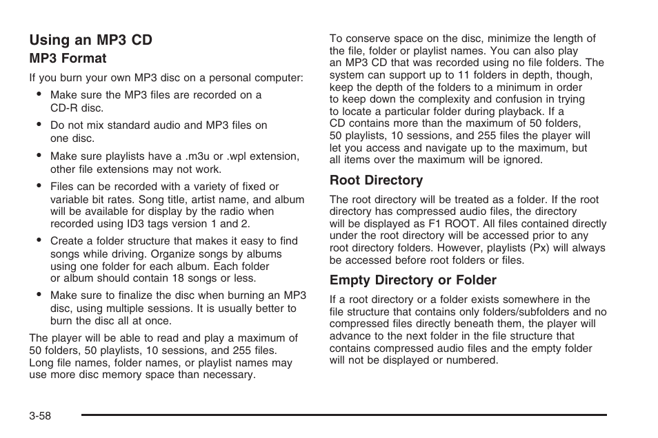 Using an mp3 cd | Hummer 2006 H3 User Manual | Page 182 / 420