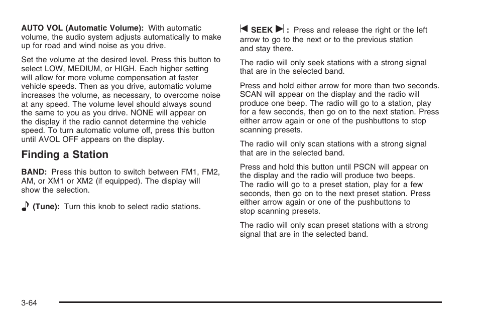 Finding a station | Hummer 2006 H3 User Manual | Page 188 / 420