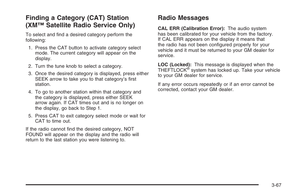 Radio messages | Hummer 2006 H3 User Manual | Page 191 / 420
