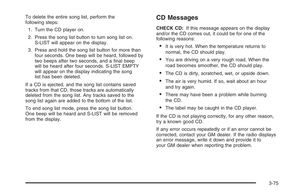 Cd messages | Hummer 2006 H3 User Manual | Page 199 / 420
