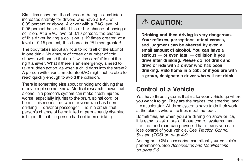 Control of a vehicle, Control of a vehicle -5, Caution | Hummer 2006 H3 User Manual | Page 207 / 420