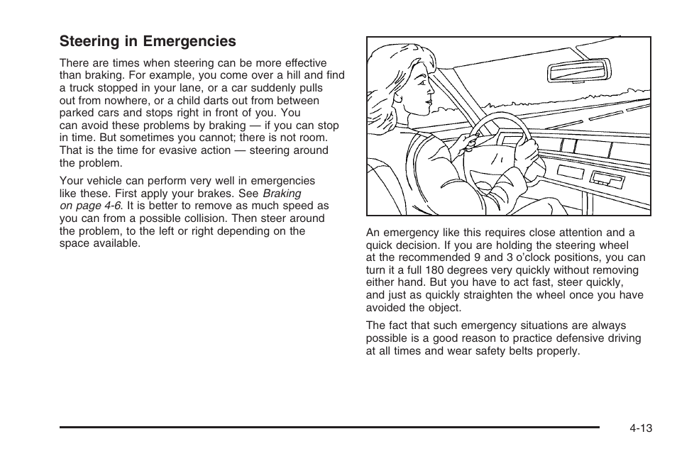 Steering in emergencies | Hummer 2006 H3 User Manual | Page 215 / 420