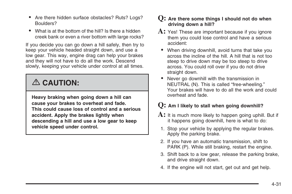 Caution | Hummer 2006 H3 User Manual | Page 233 / 420