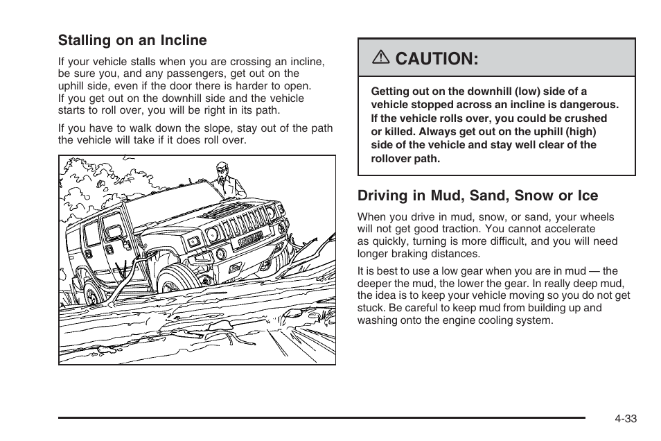 Caution | Hummer 2006 H3 User Manual | Page 235 / 420