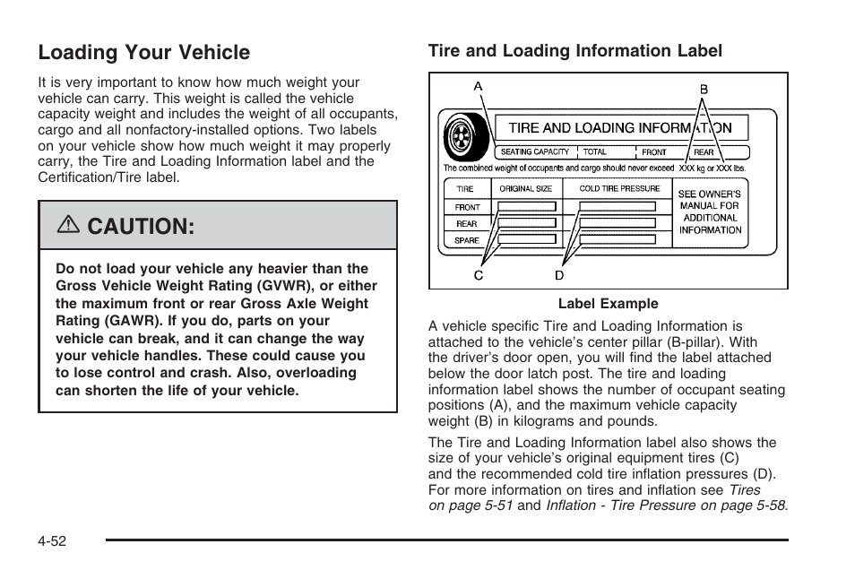 Loading your vehicle, Loading your vehicle -52, Caution | Hummer 2006 H3 User Manual | Page 254 / 420