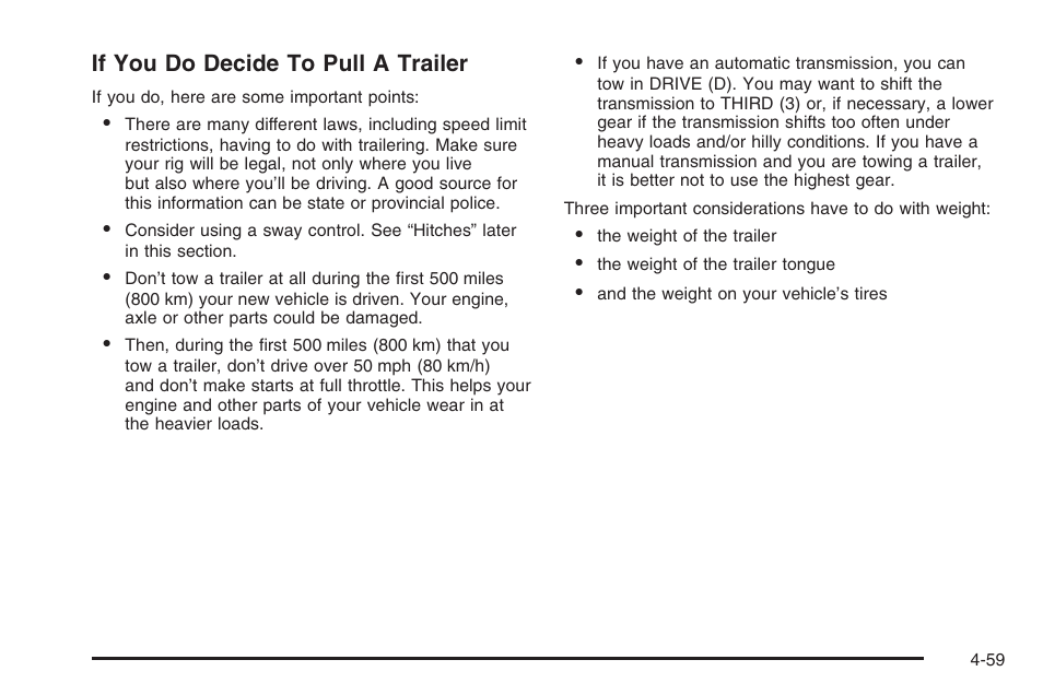 If you do decide to pull a trailer | Hummer 2006 H3 User Manual | Page 261 / 420