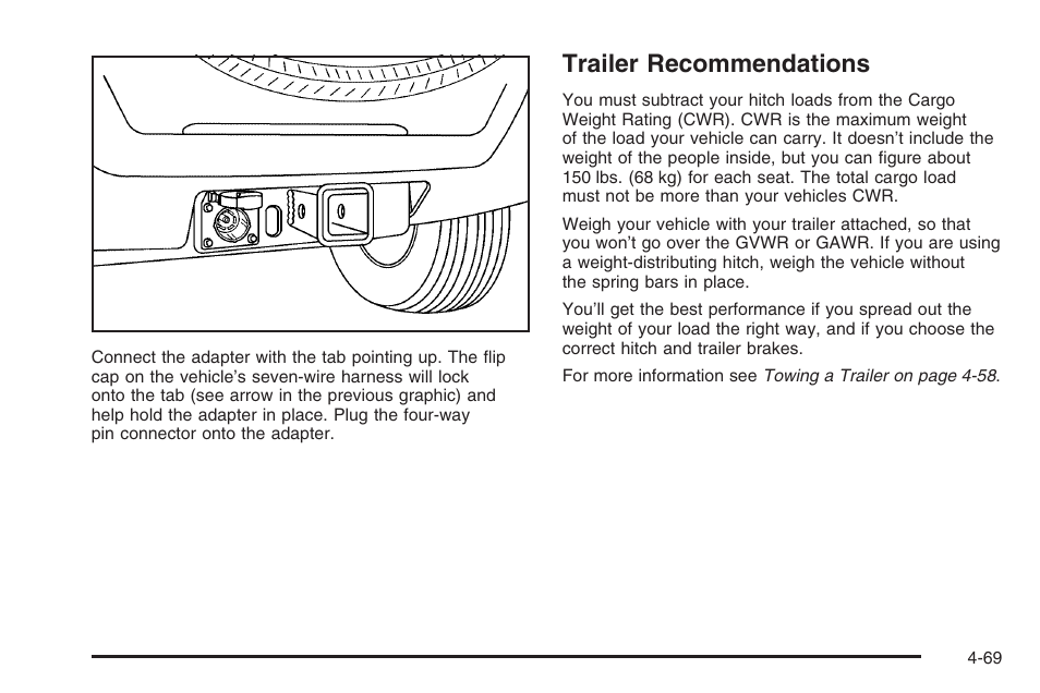 Trailer recommendations, Trailer recommendations -69 | Hummer 2006 H3 User Manual | Page 271 / 420