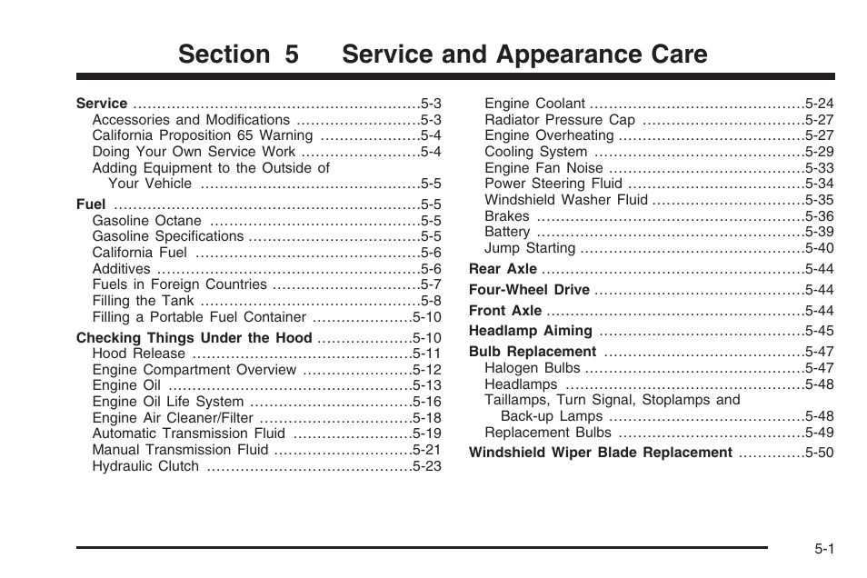 Service and appearance care, Service and appearance care -1 | Hummer 2006 H3 User Manual | Page 273 / 420