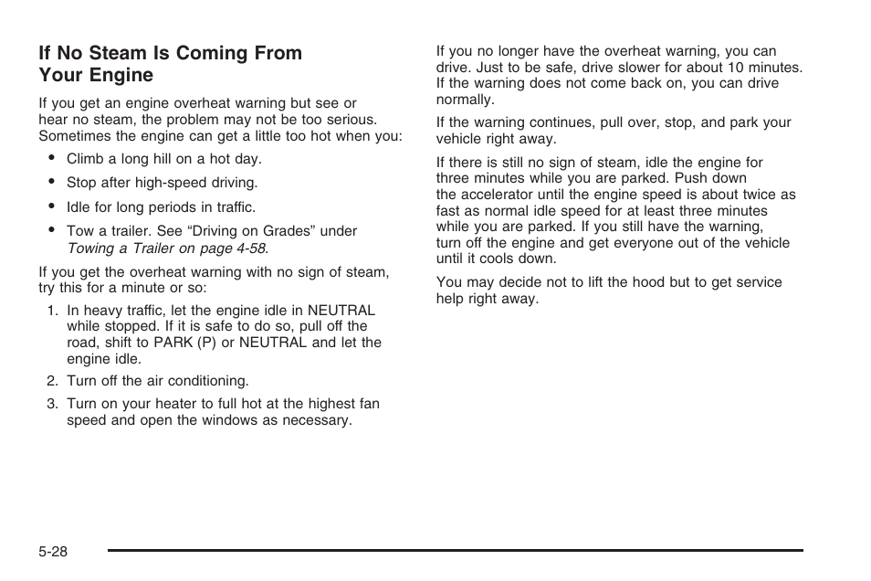 If no steam is coming from your engine | Hummer 2006 H3 User Manual | Page 300 / 420