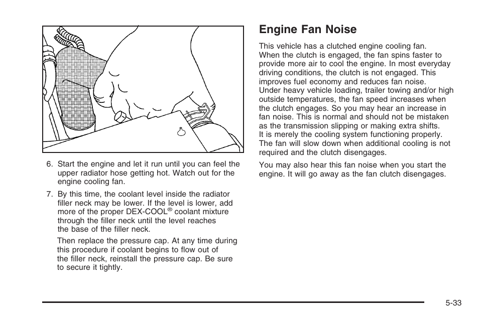 Engine fan noise, Engine fan noise -33 | Hummer 2006 H3 User Manual | Page 305 / 420