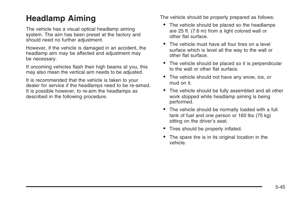 Headlamp aiming, Headlamp aiming -45 | Hummer 2006 H3 User Manual | Page 317 / 420