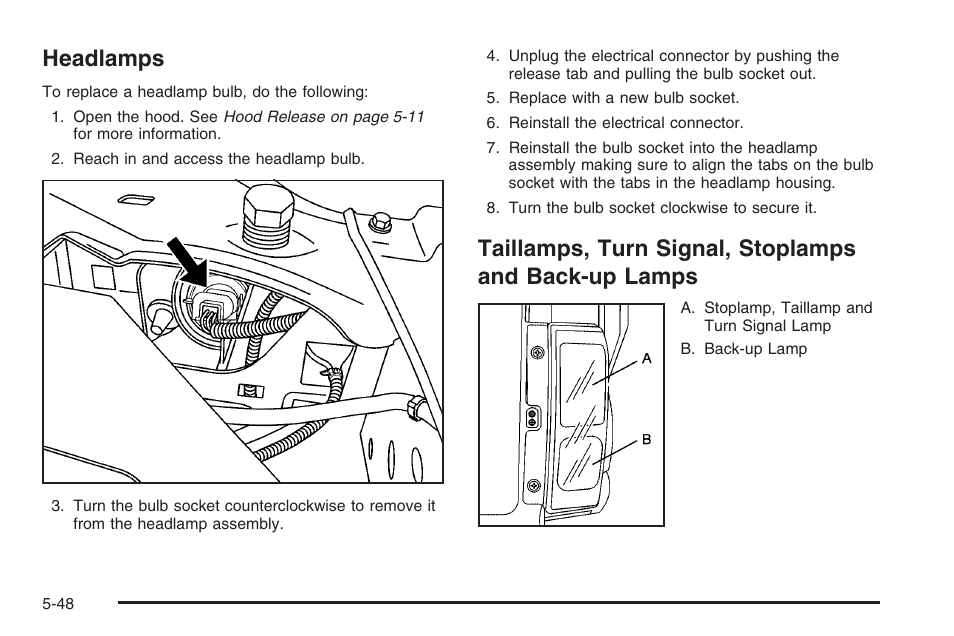 Headlamps, Back-up lamps -48 | Hummer 2006 H3 User Manual | Page 320 / 420