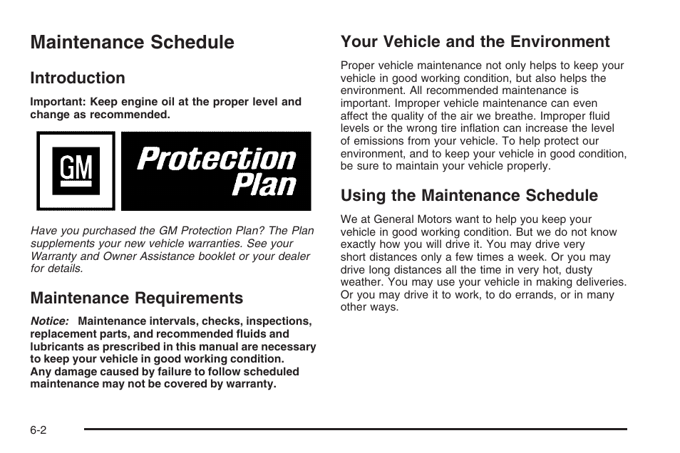Maintenance schedule, Introduction, Maintenance requirements | Your vehicle and the environment, Using the maintenance schedule, Maintenance schedule -2 | Hummer 2006 H3 User Manual | Page 374 / 420