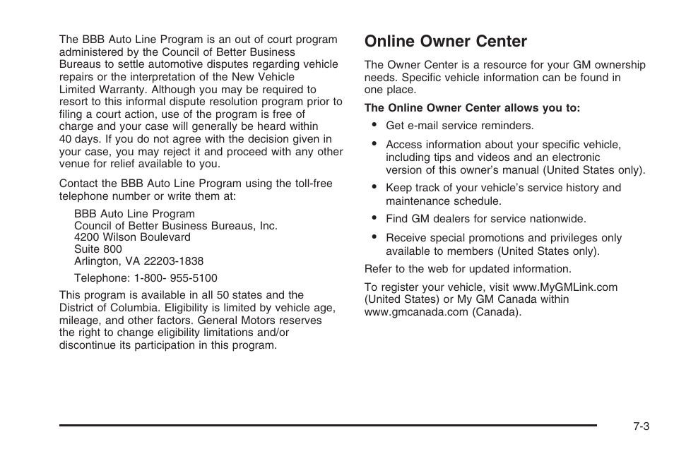 Online owner center, Online owner center -3 | Hummer 2006 H3 User Manual | Page 393 / 420