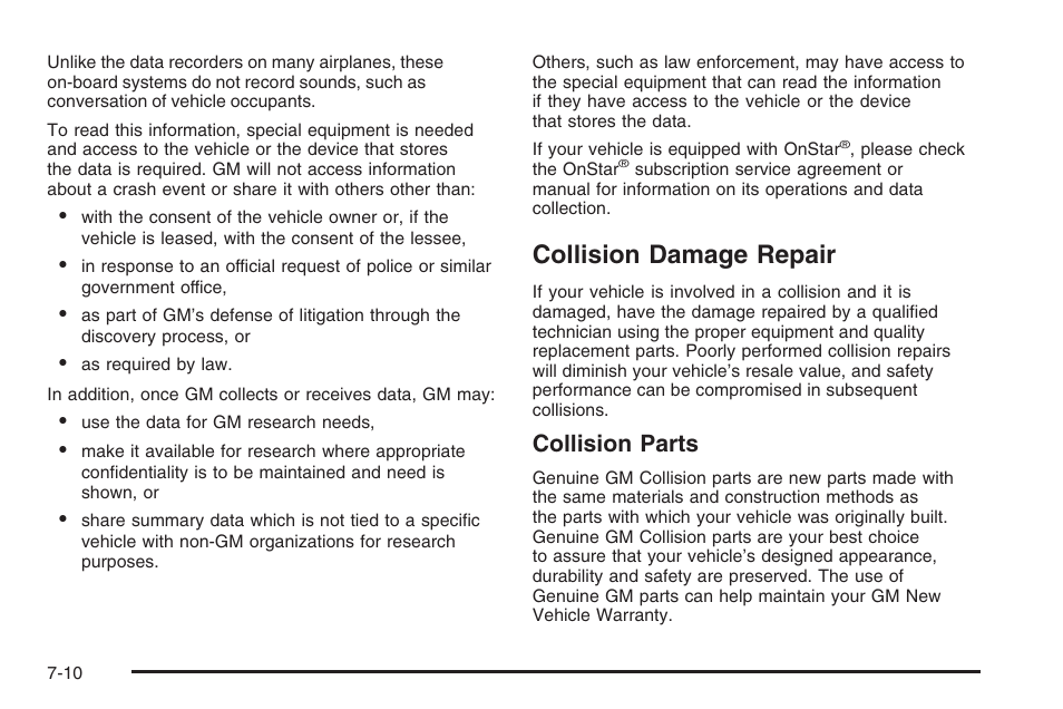 Collision damage repair, Collision damage repair -10, Collision parts | Hummer 2006 H3 User Manual | Page 400 / 420