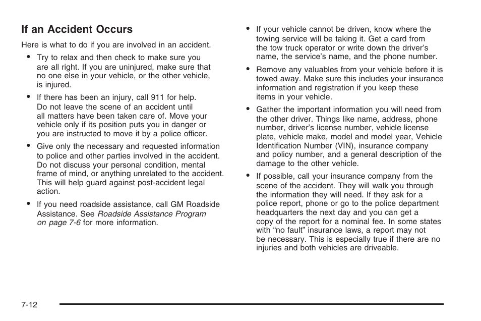 If an accident occurs | Hummer 2006 H3 User Manual | Page 402 / 420