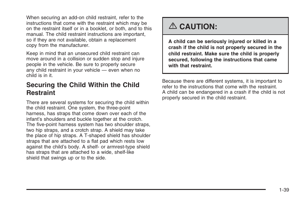 Caution | Hummer 2006 H3 User Manual | Page 45 / 420