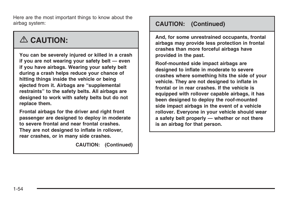 Caution | Hummer 2006 H3 User Manual | Page 60 / 420