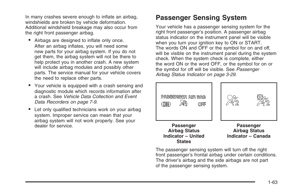 Passenger sensing system, Passenger sensing system -63 | Hummer 2006 H3 User Manual | Page 69 / 420