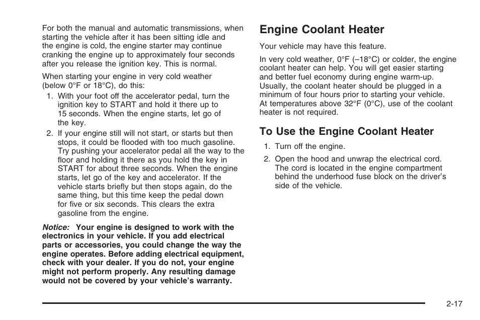 Engine coolant heater, Engine coolant heater -17 | Hummer 2006 H3 User Manual | Page 93 / 420