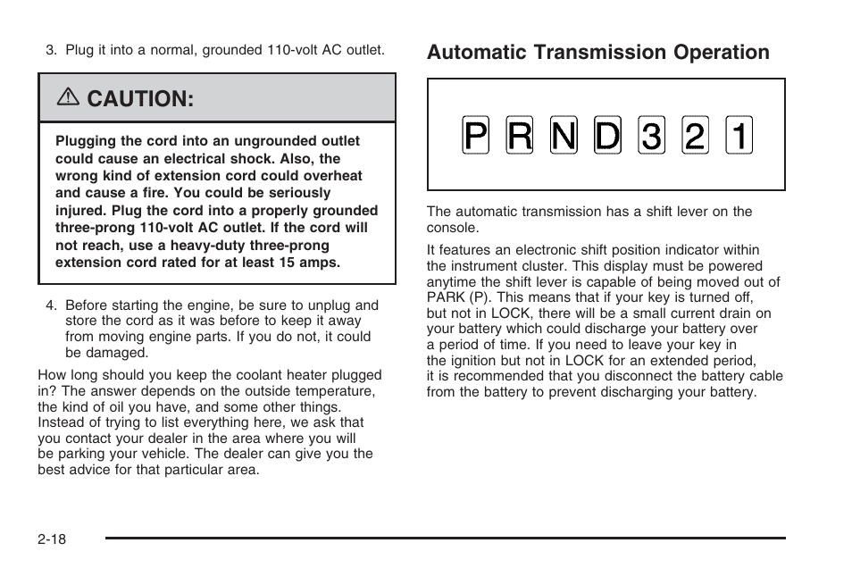 Automatic transmission operation, Automatic transmission operation -18, Caution | Hummer 2006 H3 User Manual | Page 94 / 420